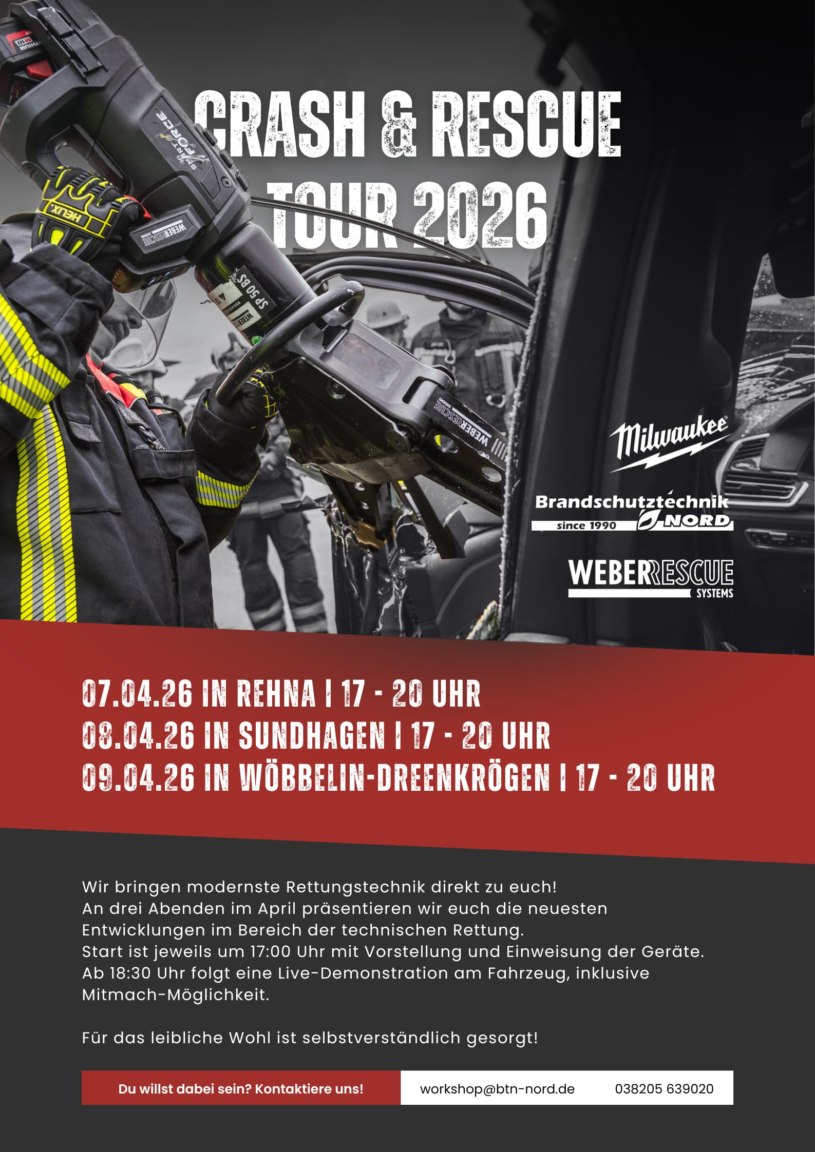 Flyer-Weber-Tour Brandschutztechnik Angebot Aktion Instagram